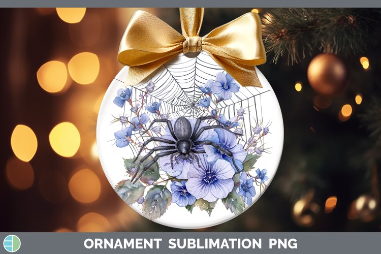 GorgeousHalloween Spiderweb Flowers Ornament design.