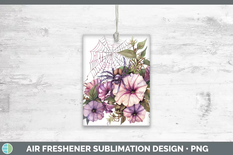 Halloween Spiderweb Flowers Petunia Air Freshener Sublimatio