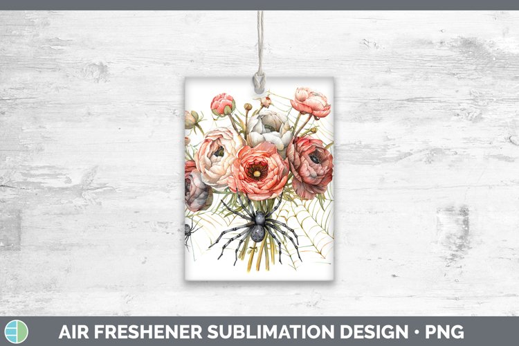 GorgeousHalloween Spiderweb Flowers Air Freshener design.