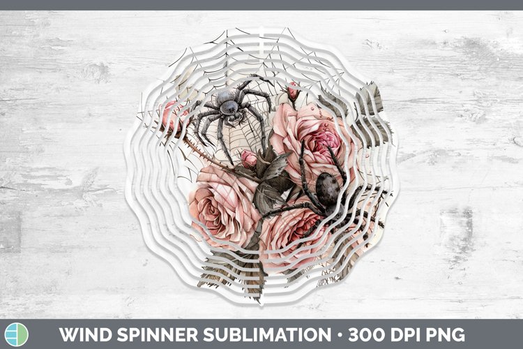 GorgeousHalloween Spiderweb Flowers Wind Spinner design.