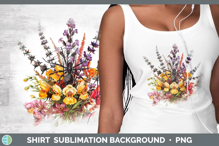 Halloween Spiderweb Flowers Snapdragon Shirt Sublimation Sub