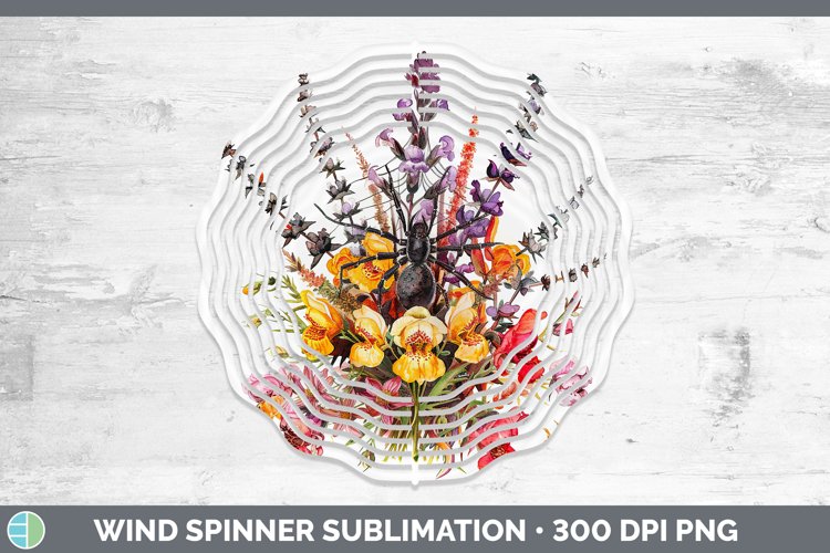 GorgeousHalloween Spiderweb Flowers Wind Spinner design.