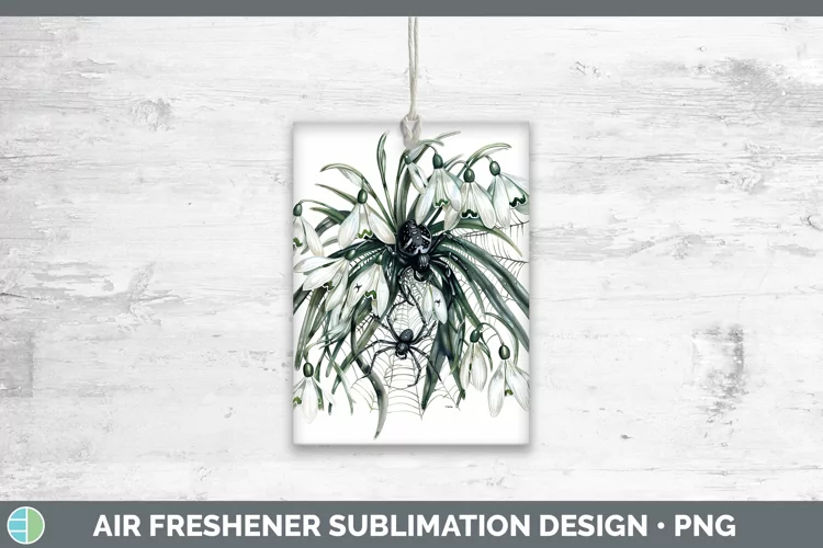 Halloween Spiderweb Flowers Snowdrop Air Freshener Sublimati