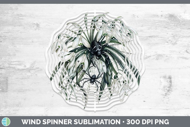GorgeousHalloween Spiderweb Flowers Wind Spinner design.