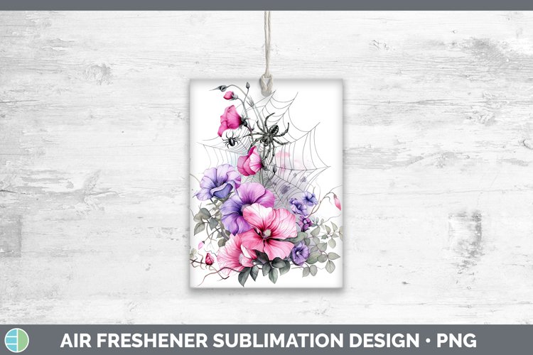 GorgeousHalloween Spiderweb Flowers Air Freshener design.