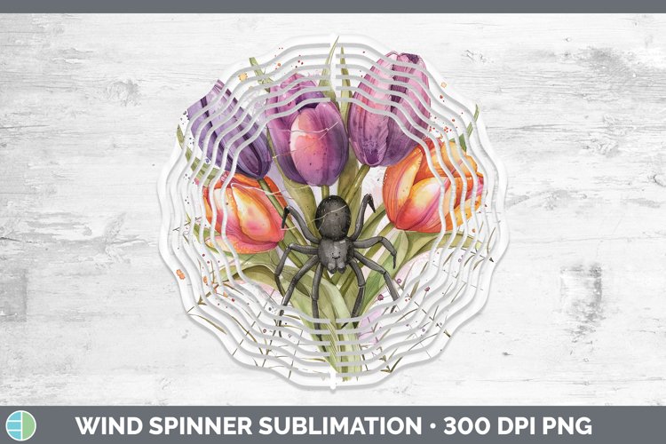 GorgeousHalloween Spiderweb Flowers Wind Spinner design.