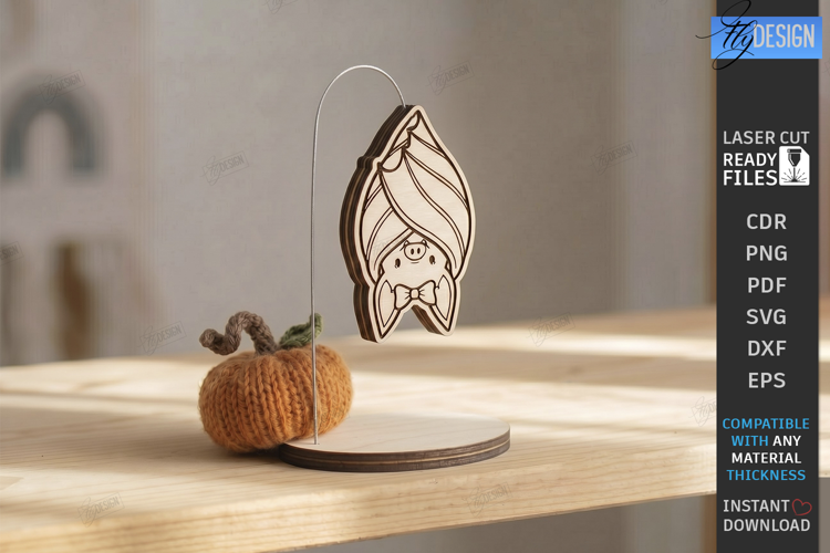 Cute Halloween Bat Stand Laser Cut | Halloween Spook | CNC
