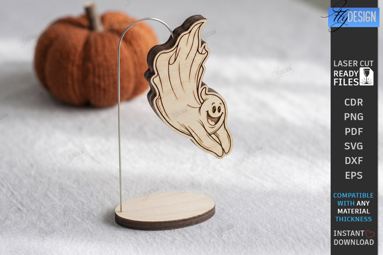 Cute Halloween Ghost Stand Laser Cut | Halloween Spook | CNC