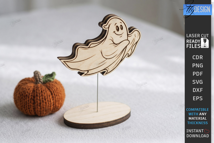 Cute Halloween Ghost Stand Laser Cut | Halloween Spook | CNC
