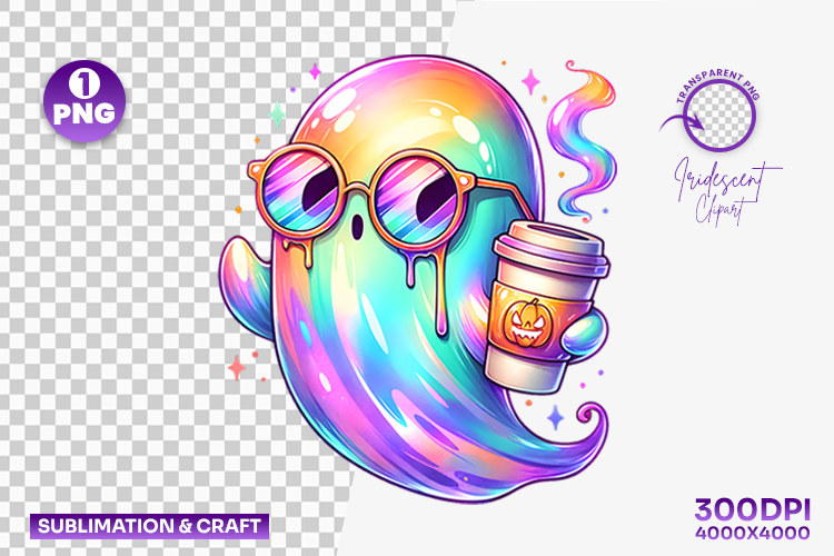 Halloween Spooky Cute Ghost Pumpkin Clipart PNG Sublimation