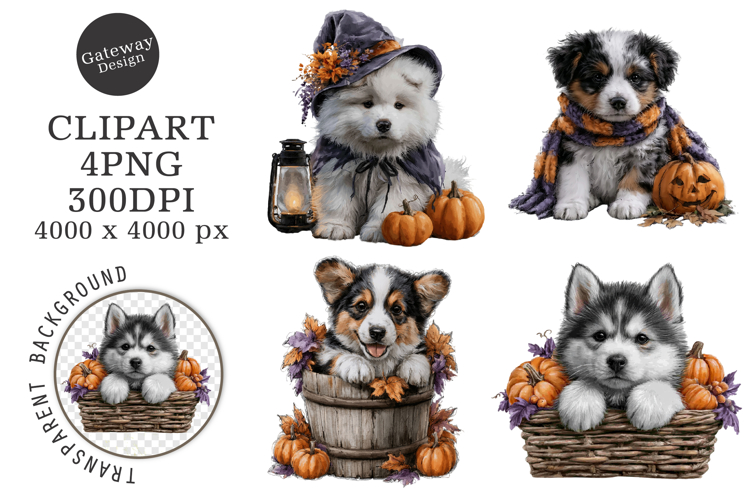 Halloween Spooky Puppy Clipart