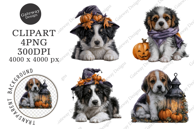 Halloween Spooky Puppy Clipart