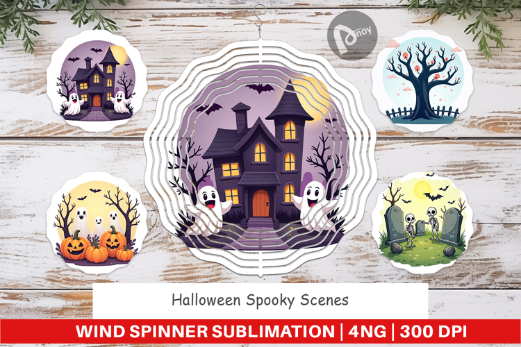Wind Spinner Spooky Scenes