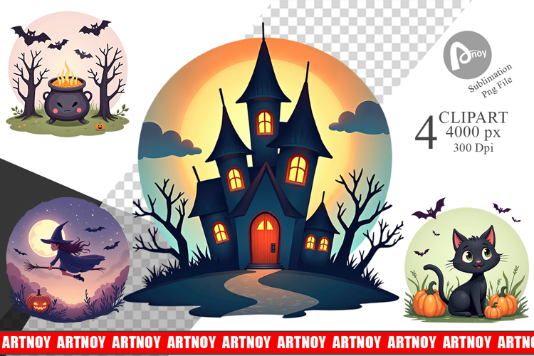 Spooky Scenes Clipart