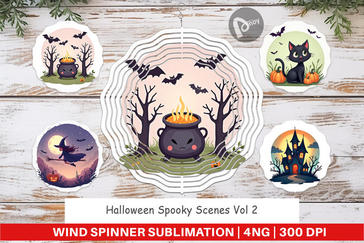 Wind Spinner Spooky Scenes