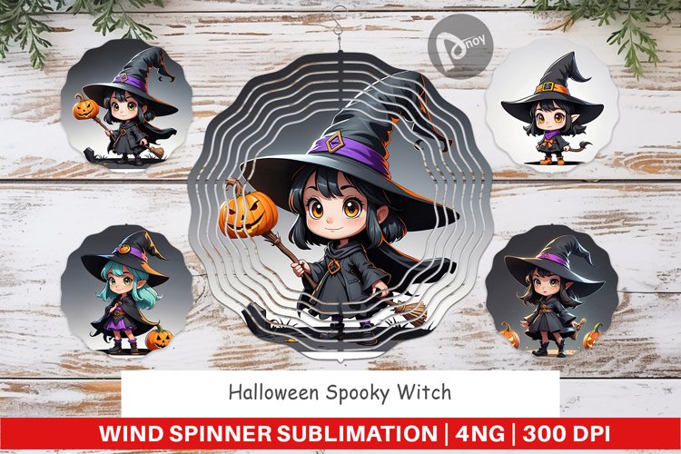 Wind Spinner Halloween Spooky Witch