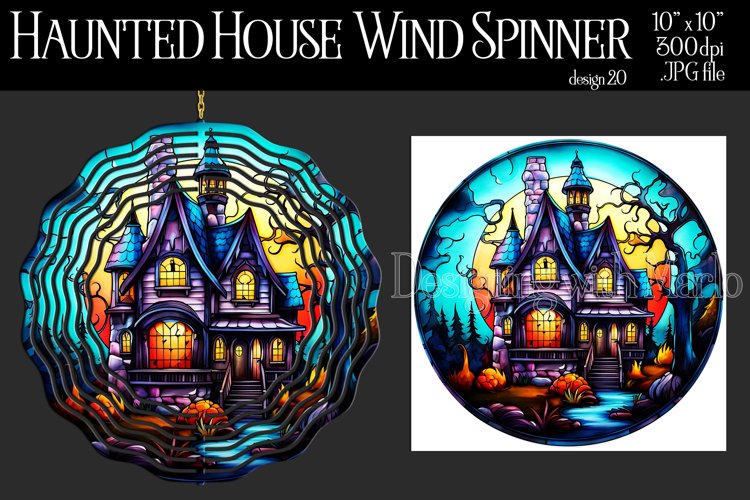 Halloween Wind Spinner, Halloween Haunted House Spinner, d20