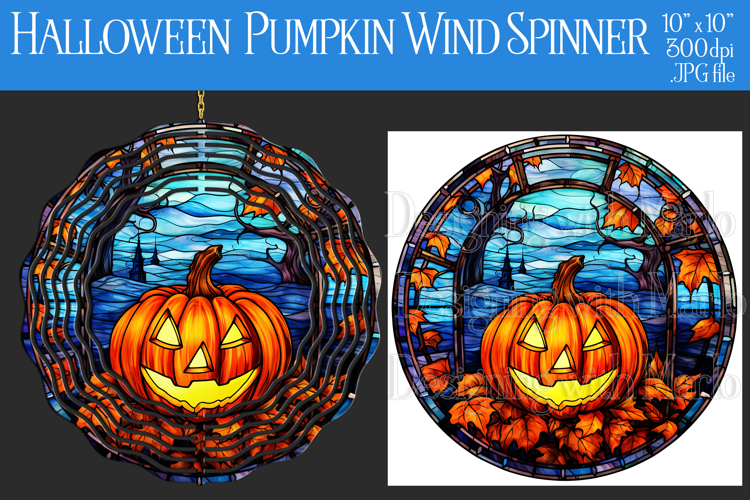 Halloween Wind Spinner, Halloween Jack o Lantern Spinner, w1