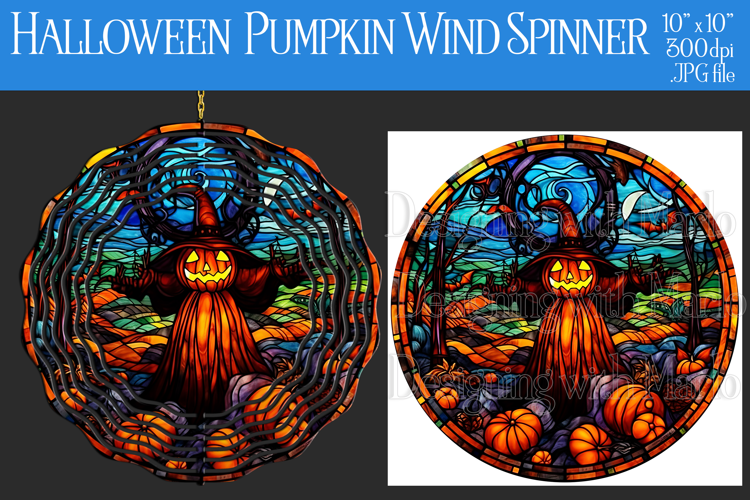 Halloween Wind Spinner, Halloween Jack o Lantern Spinner,w10