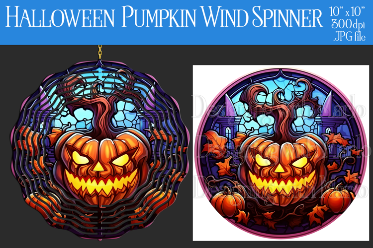 Halloween Wind Spinner, Halloween Jack o Lantern Spinner,w12