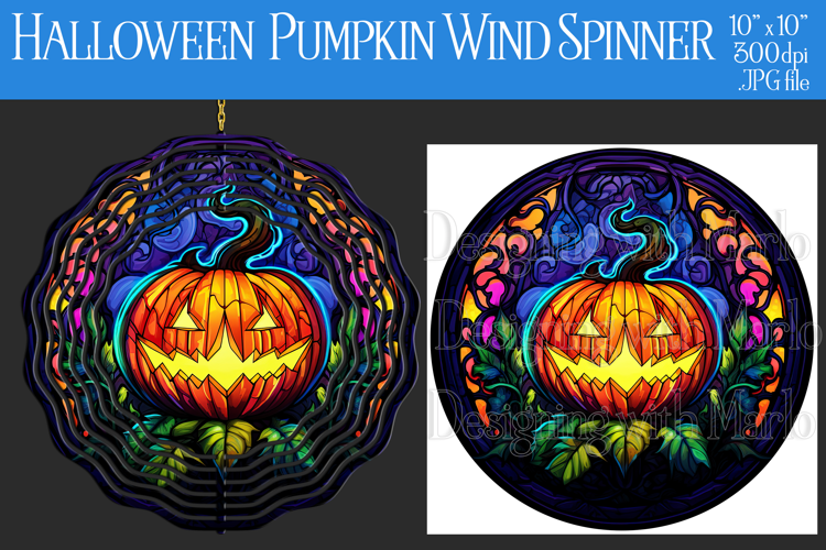 Halloween Wind Spinner, Halloween Jack o Lantern Spinner,w15
