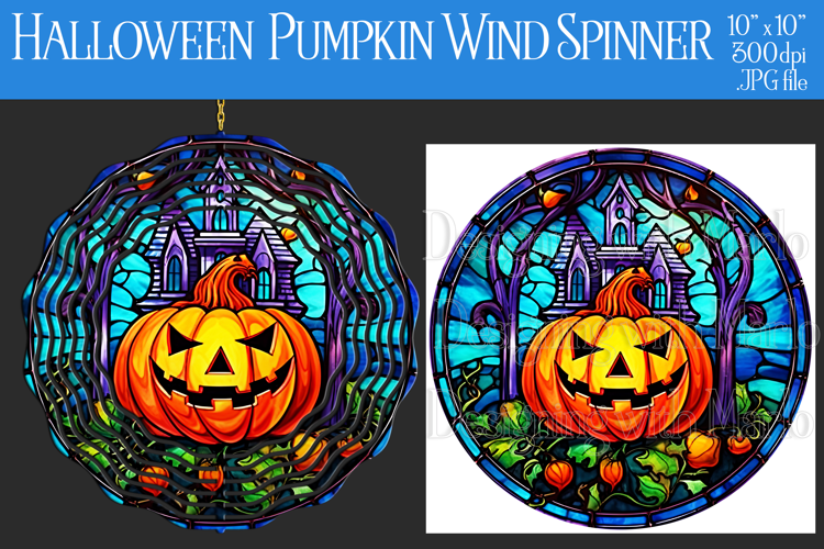 Halloween Wind Spinner, Halloween Jack o Lantern Spinner,w17