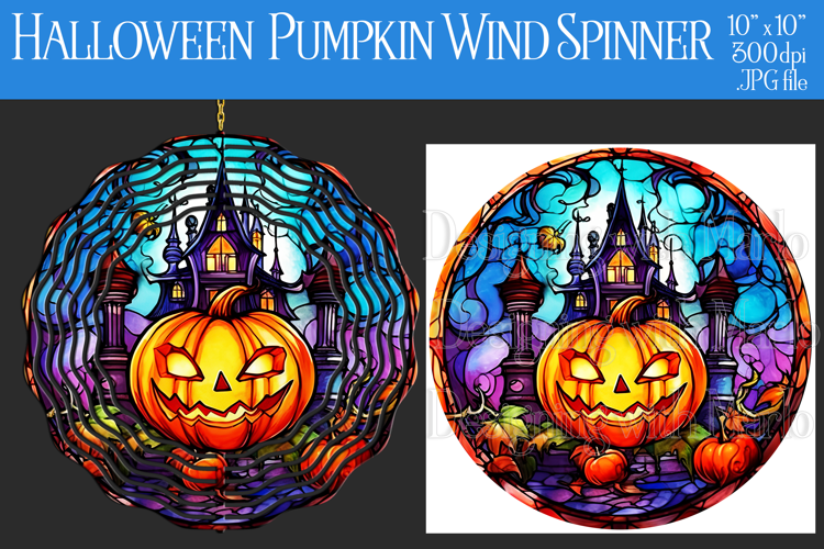 Halloween Wind Spinner, Halloween Jack o Lantern Spinner,w18