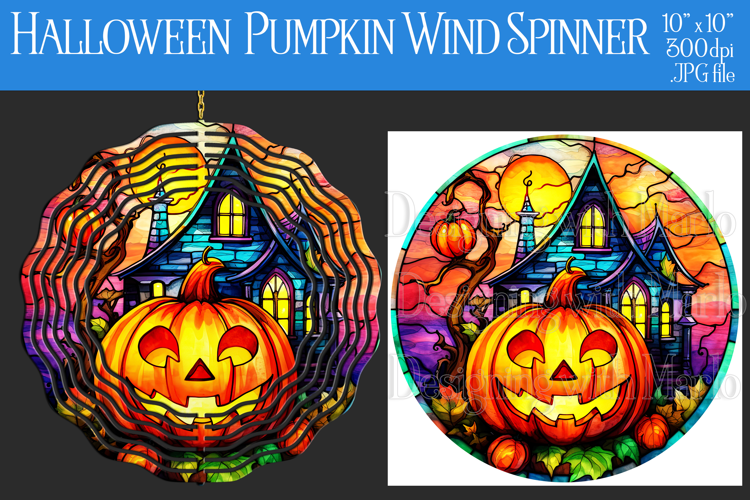 Halloween Wind Spinner, Halloween Jack o Lantern Spinner,w19