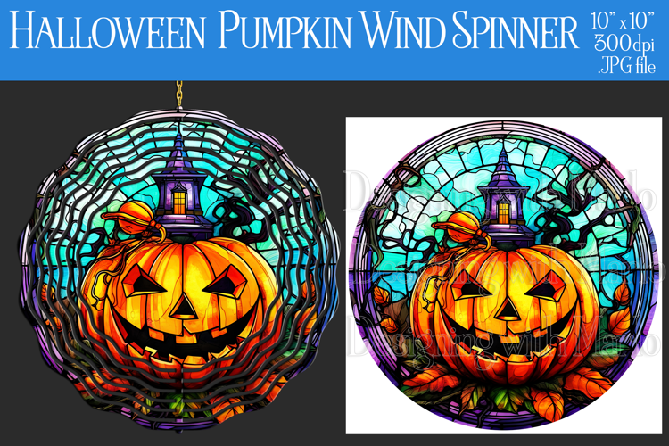 Halloween Wind Spinner, Halloween Jack o Lantern Spinner, w2