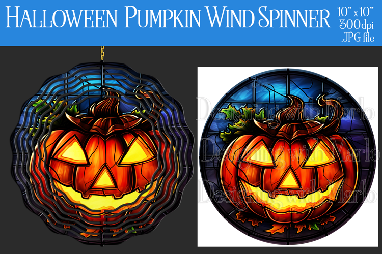 Halloween Wind Spinner, Halloween Jack o Lantern Spinner, w5
