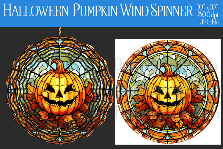 Halloween Wind Spinner, Halloween Jack o Lantern Spinner, w6