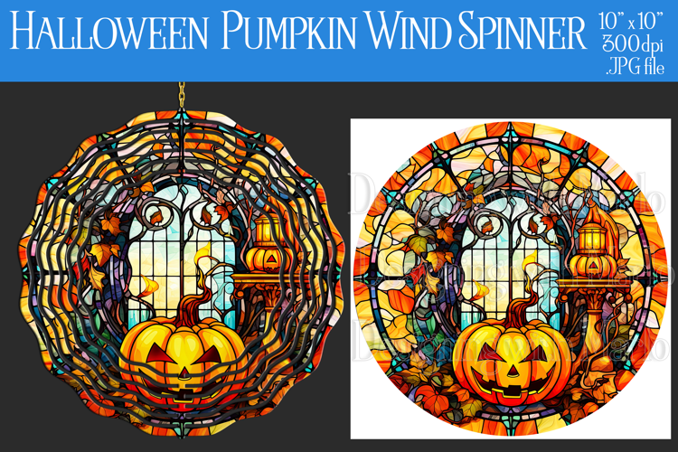 Halloween Wind Spinner, Halloween Jack o Lantern Spinner, w7