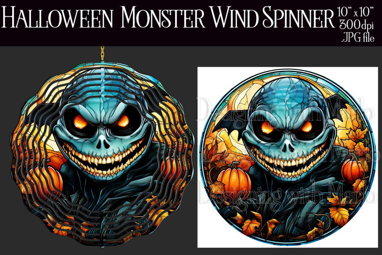 Halloween Wind Spinner, Halloween Monster Wind Spinner,w8