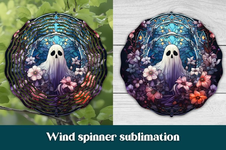 Halloween wind spinner | Stained glass wind spinner PNG
