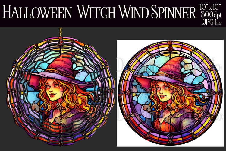 Halloween Wind Spinner, Halloween Witch Wind Spinner, w5b