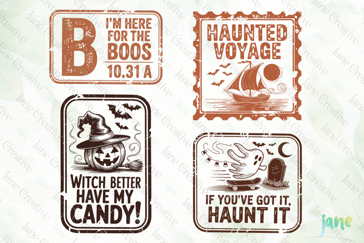 Halloween Stamp SVG PNG Clipart