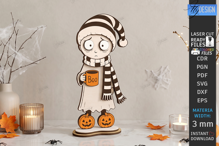 Halloween Standing Character Laser Cut | Halloween Figurine