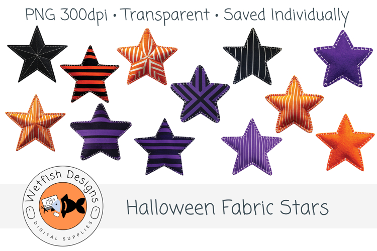 Halloween Fabric Stars