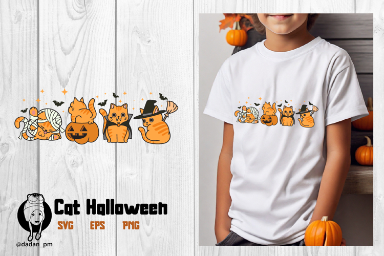 Cat halloween funny
