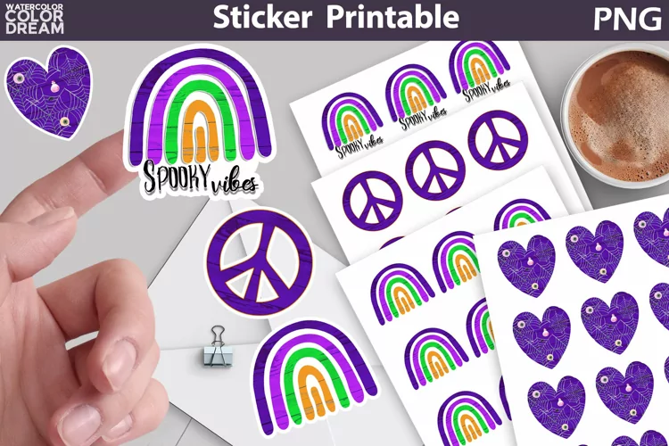 Halloween Sticker Printable | Halloween Sticker Sheet