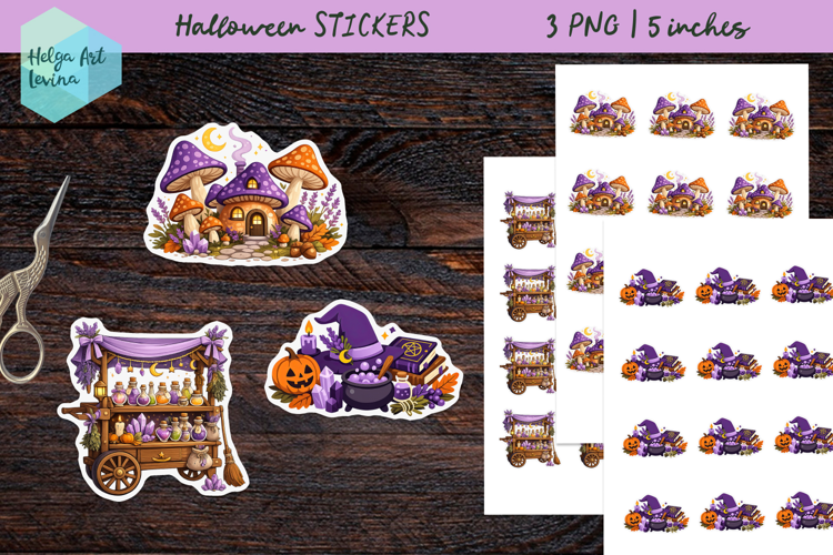 Cute Halloween, Stickers printable PNG