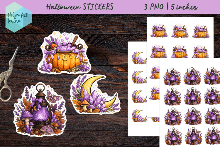 Cute Halloween, Stickers printable PNG
