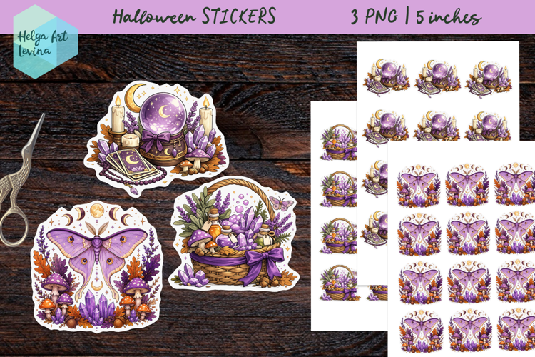 Cute Halloween, Stickers printable PNG