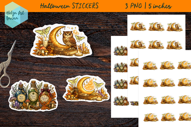 Cute Halloween, Stickers printable PNG