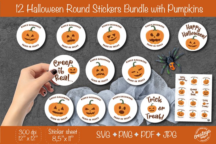 500 Autocollants Ronds Halloween Pour Enfants - 2,5 Cm - 8 Motifs - Décoration Fête Et Bricolage
