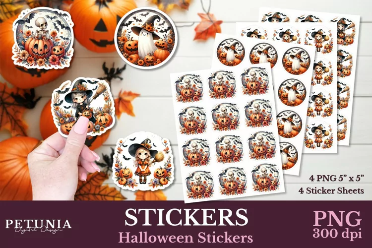 Cute Halloween Stickers | Printable Halloween Stickers