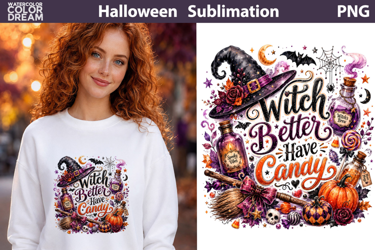 Witch Halloween Quote | Spooky Sublimation Print