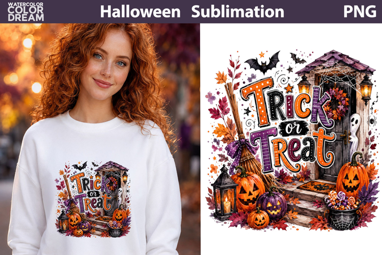Trick Or Treat Porch | Halloween Sublimation