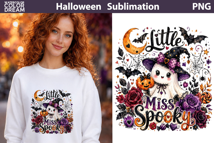 Little Miss Spooky Ghost | Halloween Sublimation