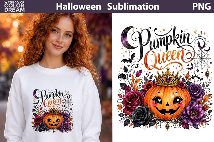 Pumpkin Queen Halloween | Sublimation Print